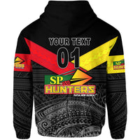 Custom Papua New Guinea SP Hunters Hoodie Rugby Original Style Black, Custom Text And Number LT8 - Wonder Print Shop