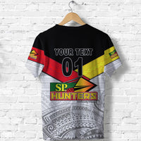 Custom Papua New Guinea SP Hunters T Shirt Rugby Original Style White, Custom Text And Number LT8 - Wonder Print Shop