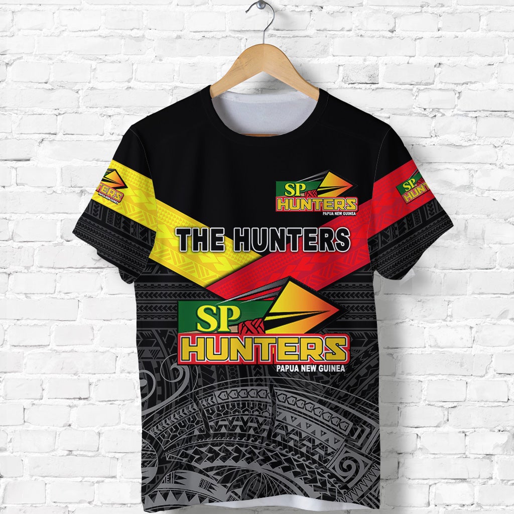 Papua New Guinea SP Hunters T Shirt Rugby Original Style Black LT8 - Wonder Print Shop