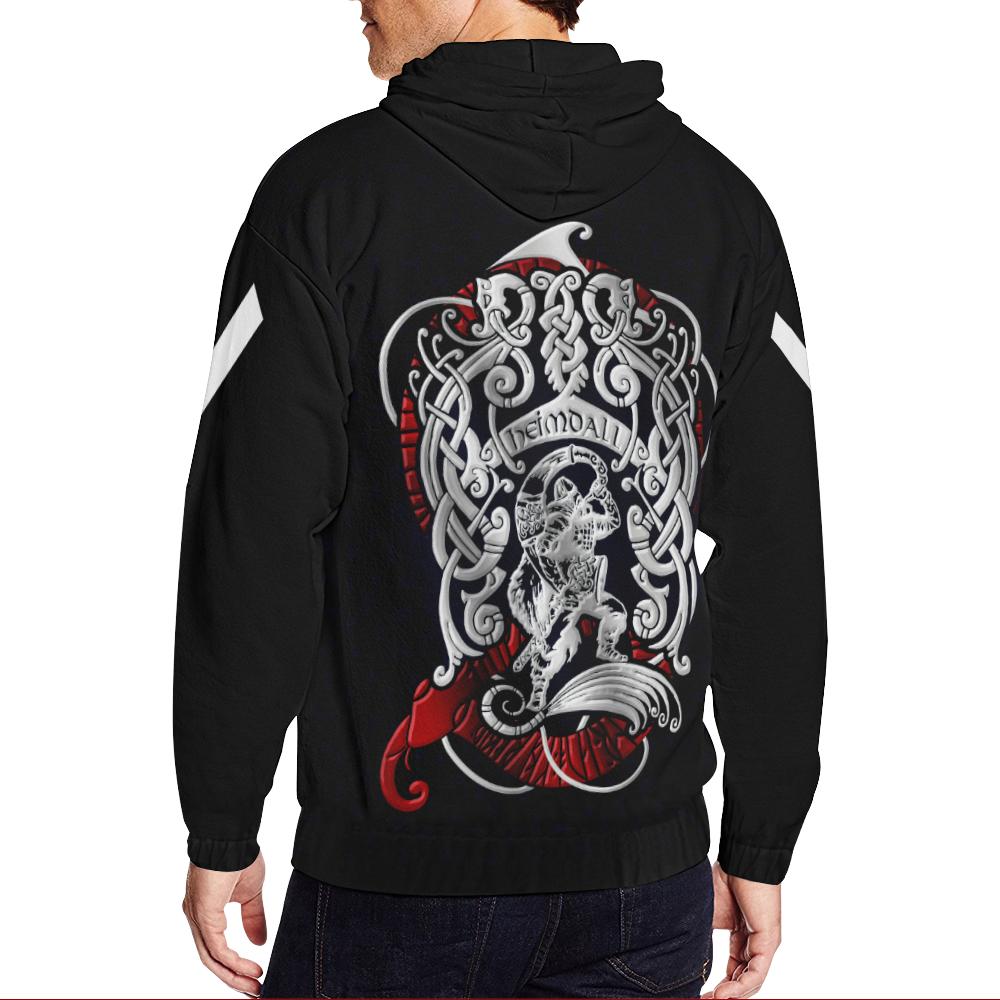 Viking Zip Hoodie - Heimdall Son Of Odin RLT12 - Wonder Print Shop