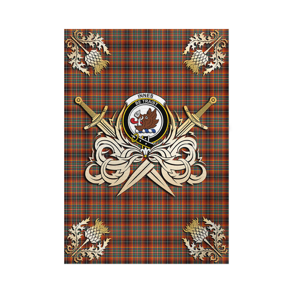 scottish-innes-ancient-clan-crest-courage-sword-tartan-garden-flag