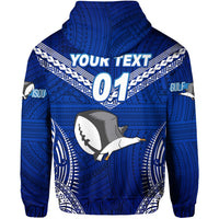 Custom Papua New Guinea PRK Gulf Isou Zip Hoodie Rugby Original Style Blue, Custom Text And Number LT8 - Wonder Print Shop