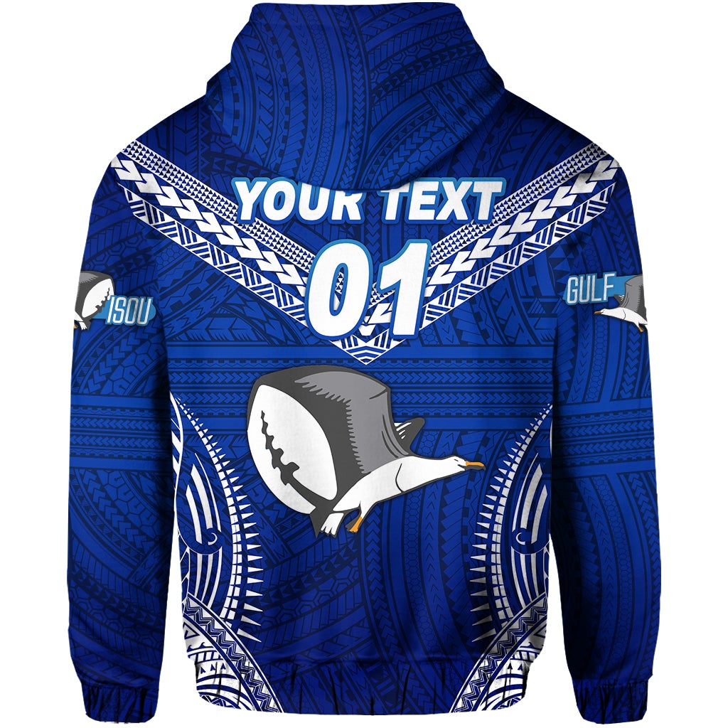Custom Papua New Guinea PRK Gulf Isou Hoodie Rugby Original Style Blue, Custom Text And Number LT8 - Wonder Print Shop