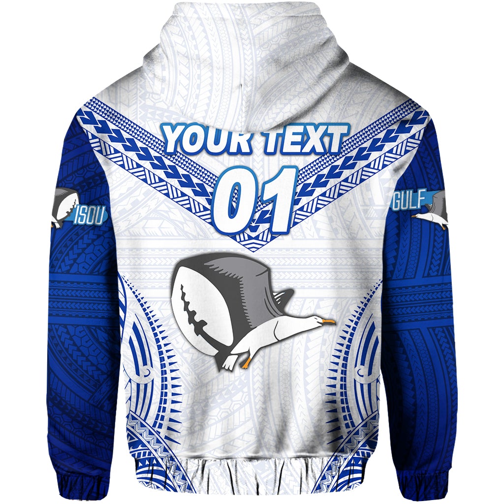 Custom Papua New Guinea PRK Gulf Isou Zip Hoodie Rugby Original Style White, Custom Text And Number LT8 - Wonder Print Shop