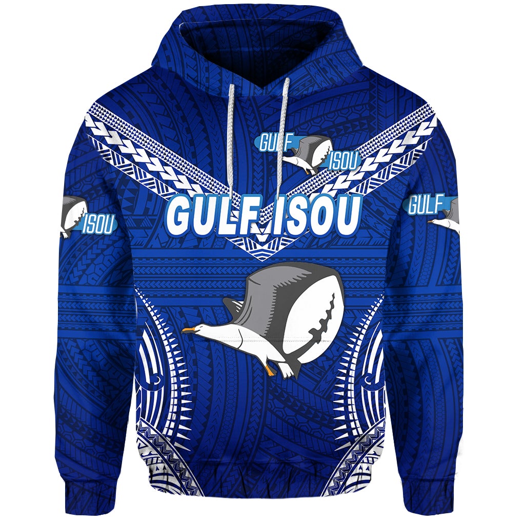 Custom Papua New Guinea PRK Gulf Isou Hoodie Rugby Original Style Blue, Custom Text And Number LT8 - Wonder Print Shop