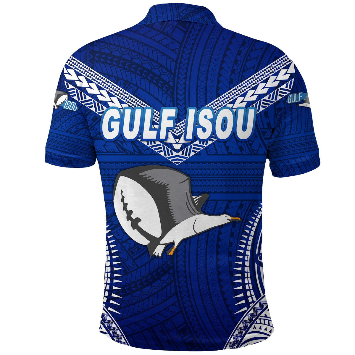 Papua New Guinea PRK Gulf Isou Polo Shirt Rugby Original Style Blue LT8 - Wonder Print Shop