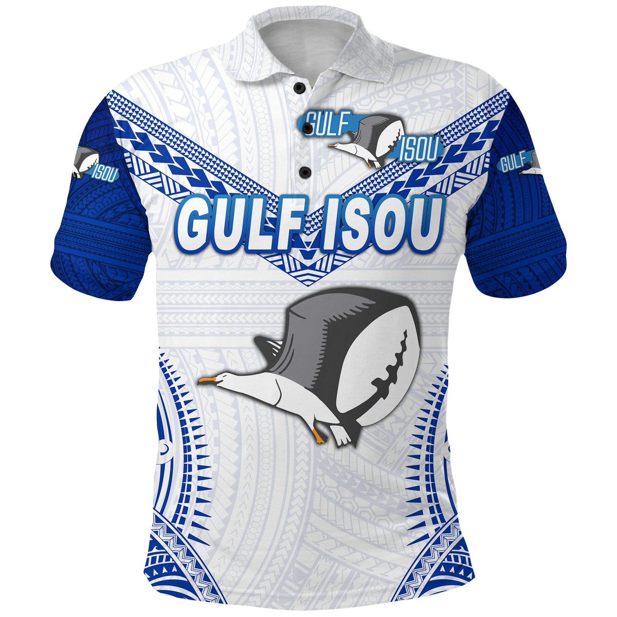 Papua New Guinea PRK Gulf Isou Polo Shirt Rugby Original Style White LT8 - Wonder Print Shop