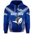 Custom Papua New Guinea PRK Gulf Isou Zip Hoodie Rugby Original Style Blue, Custom Text And Number LT8 - Wonder Print Shop