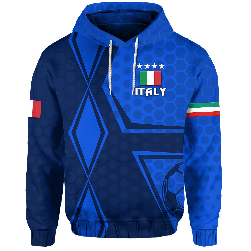 Custom Italy Hoodie Unique Style Blue, Custom Text And Number LT8 - Wonder Print Shop