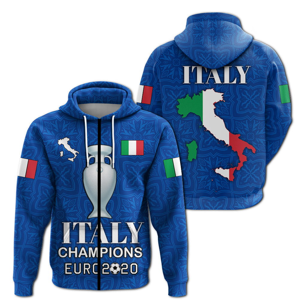 Italy Champion Zip Hoodie Blue LT4 - Wonder Print Shop