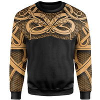 Viking Sweatshirt - Best Viking Tattoo Gold RLT12 - Wonder Print Shop