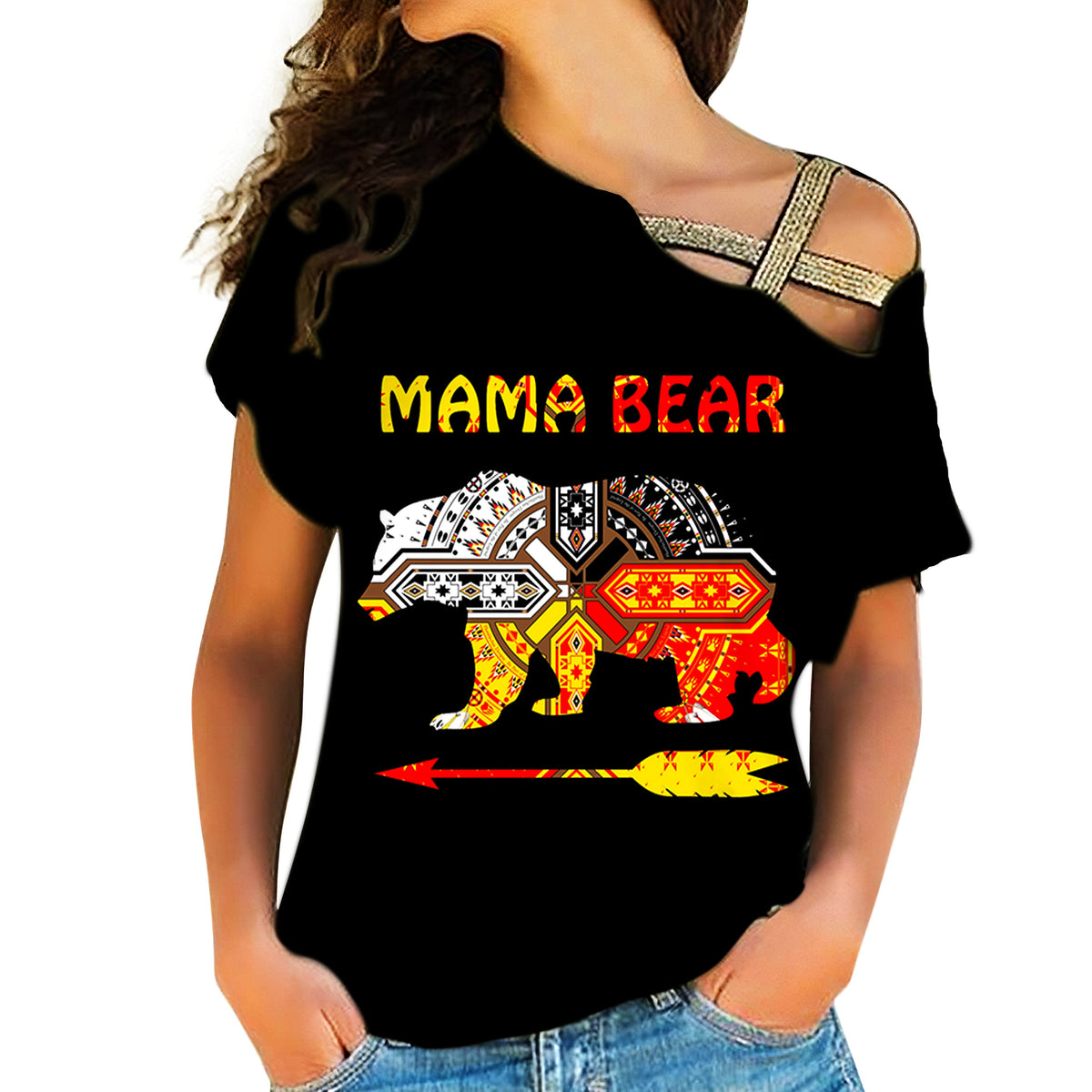 mama-bear-native-american-cross-shoulder-shirt