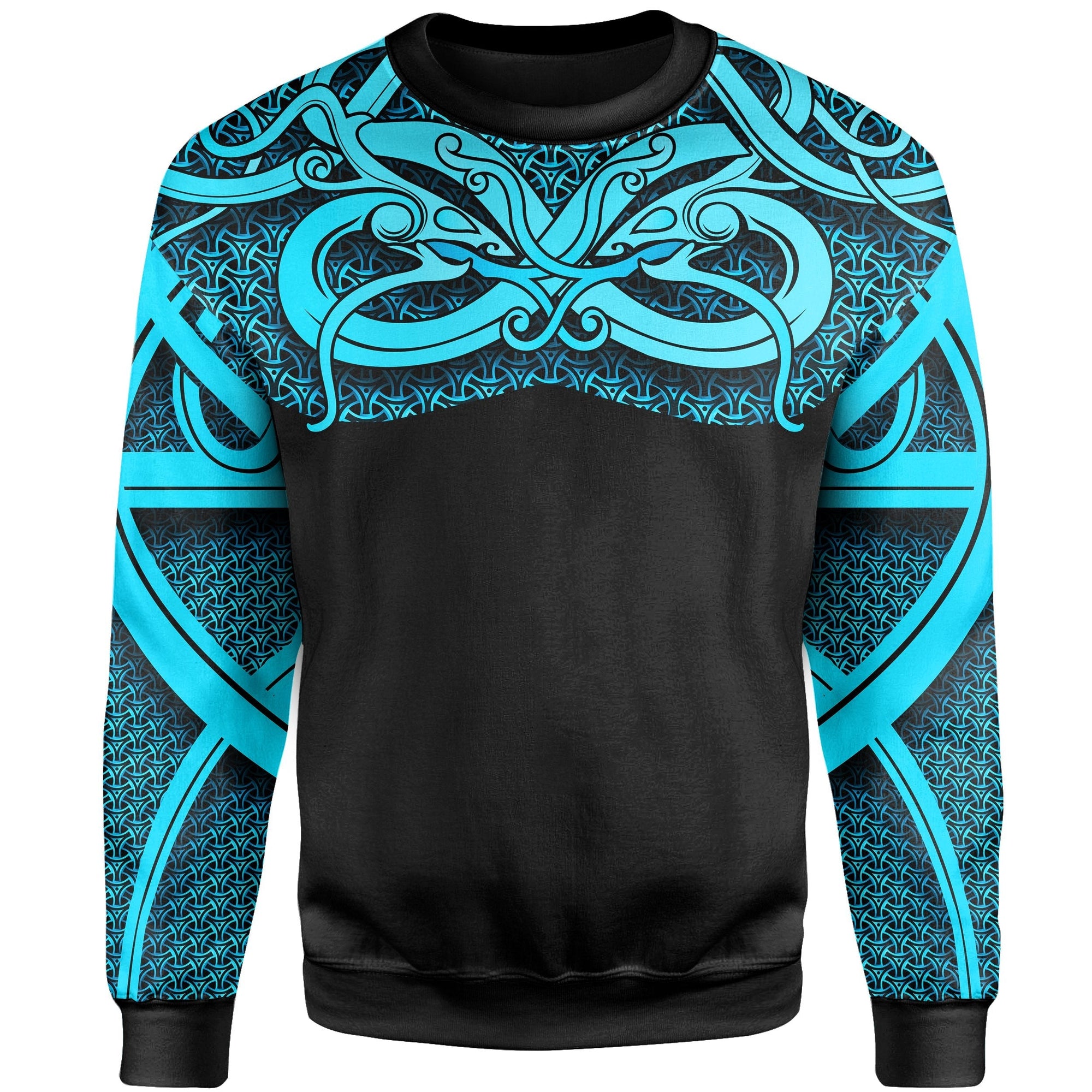 Viking Sweatshirt - Best Viking Tattoo Blue RLT12 - Wonder Print Shop