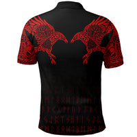 Viking Polo Shirt The Raven Of Odin Tattoo RLT12 - Wonder Print Shop