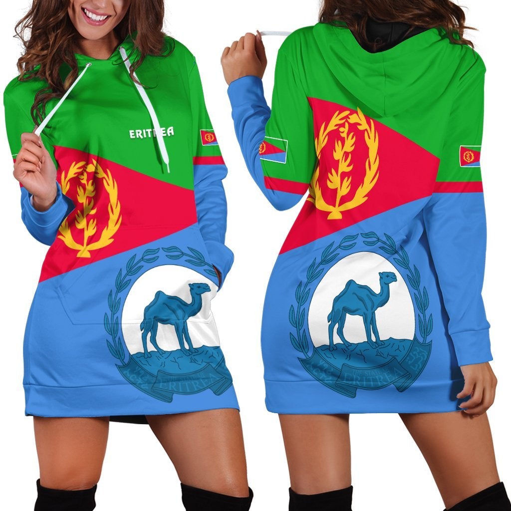 Eritrea Hoodie Dress Flag 02 LT13 - Wonder Print Shop
