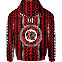 Custom Hawaii Kahuku School Zip Hoodie Red Raiders Simple Style LT8 - Wonder Print Shop
