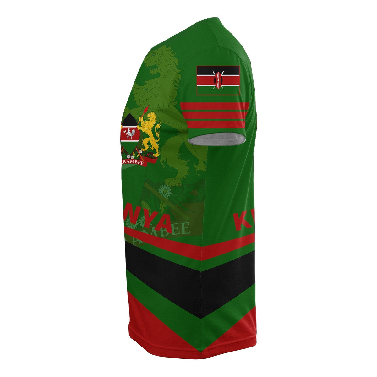 African T Shirt Kenya Tee Flag Doma Style - Wonder Print Shop