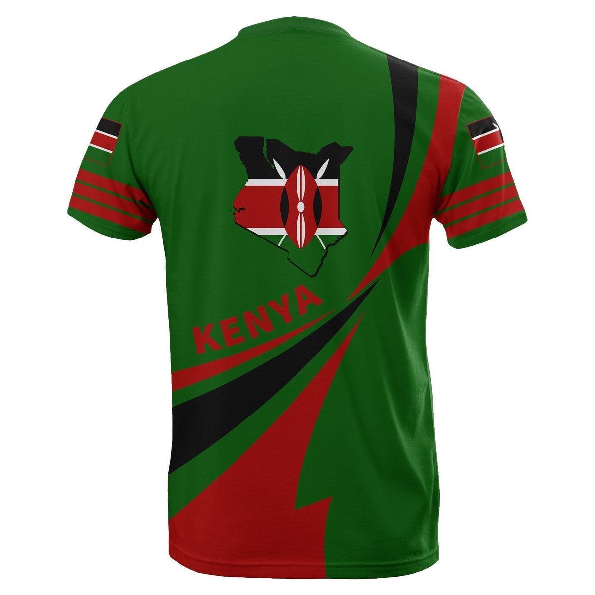 African T Shirt Kenya Tee Flag Doma Style - Wonder Print Shop