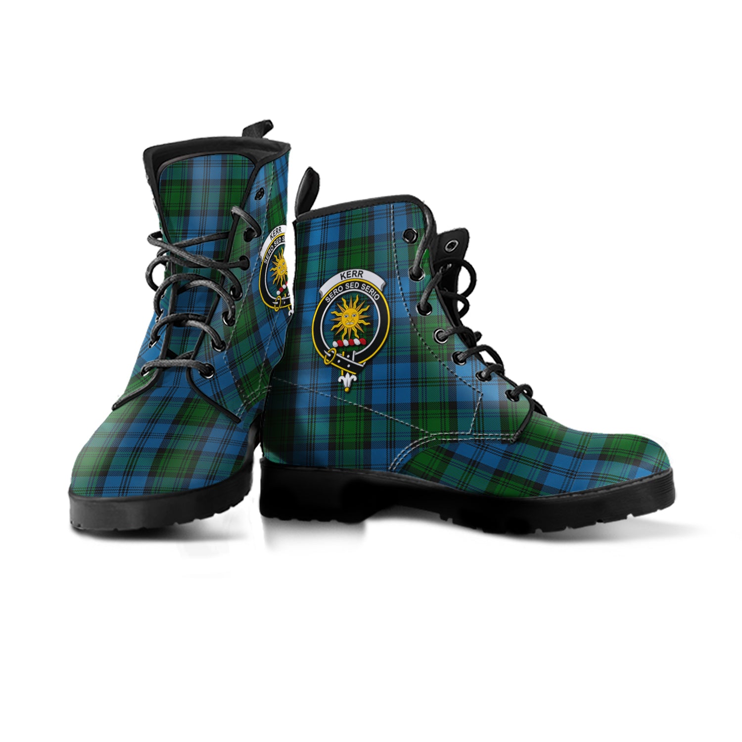 scottish-kerr-hunting-clan-crest-tartan-leather-boots