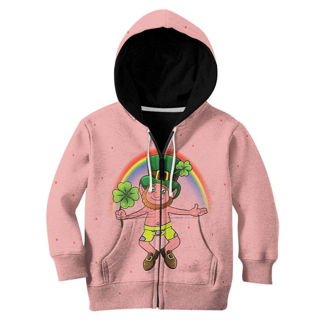 St Patrick's Day Elf Happy Patrick's Day KID Zip Up And Pullover Hoodie LT8 - Wonder Print Shop