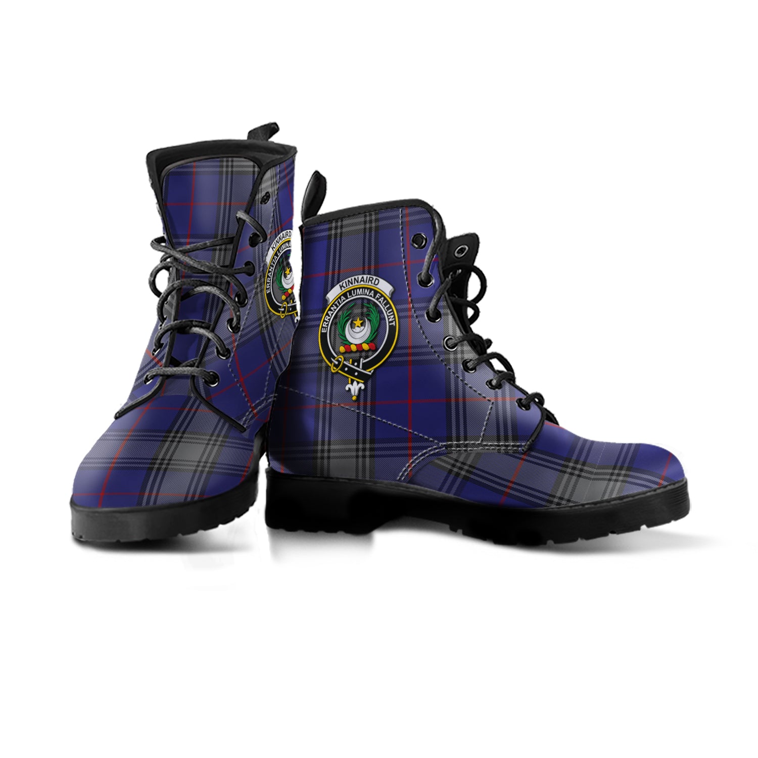 scottish-kinnaird-clan-crest-tartan-leather-boots