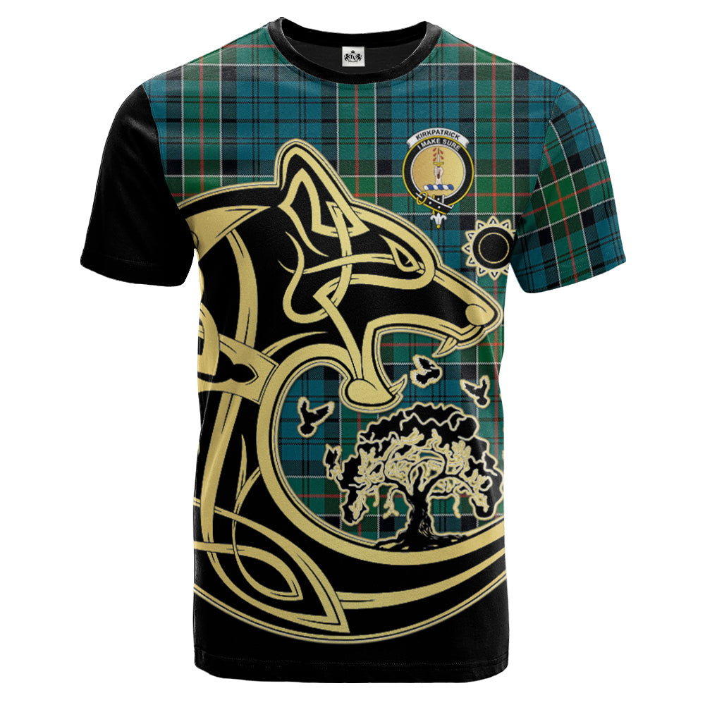 scottish-kirkpatrick-clan-crest-celtic-wolf-tartan-t-shirt