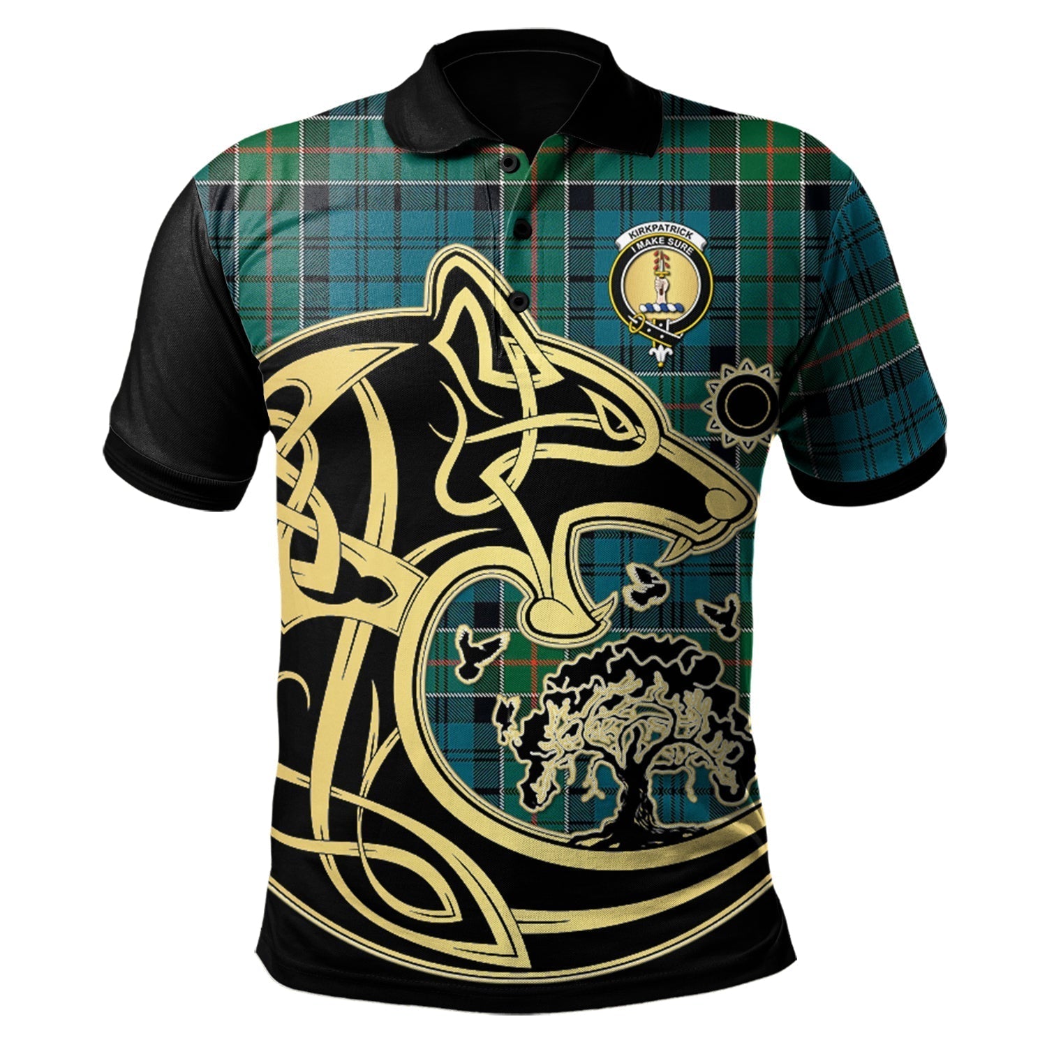 scottish-kirkpatrick-clan-crest-tartan-celtic-wolf-style-polo-shirt