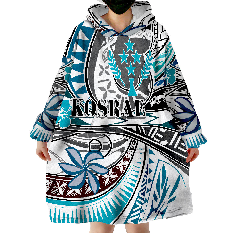 Kosrae Flower And Flow Wearable Blanket Hoodie - Wonder Print Shop