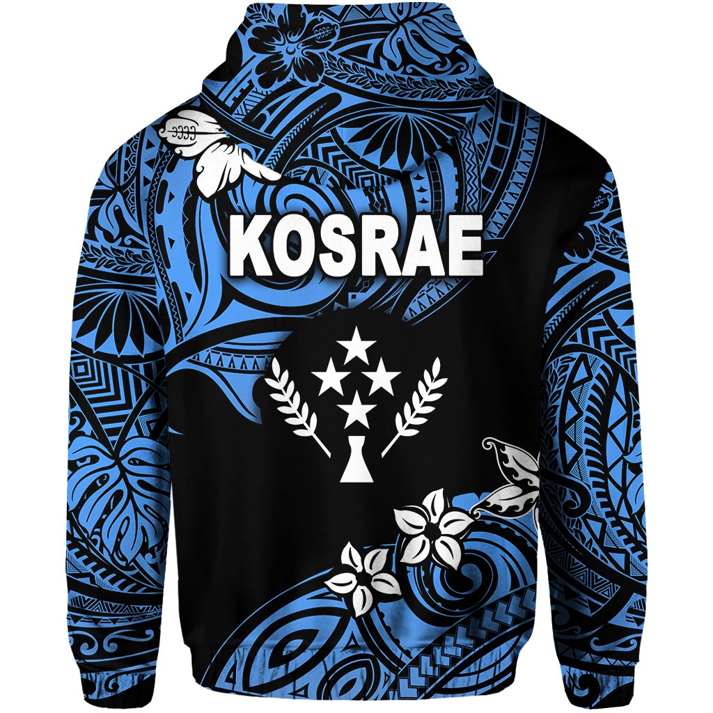 FSM Kosrae Zip Hoodie Unique Vibes Blue LT8 - Wonder Print Shop