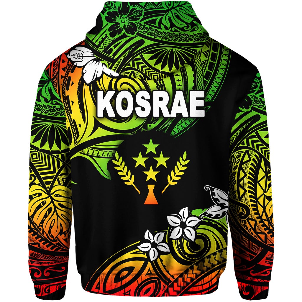 FSM Kosrae Zip Hoodie Unique Vibes Reggae LT8 - Wonder Print Shop