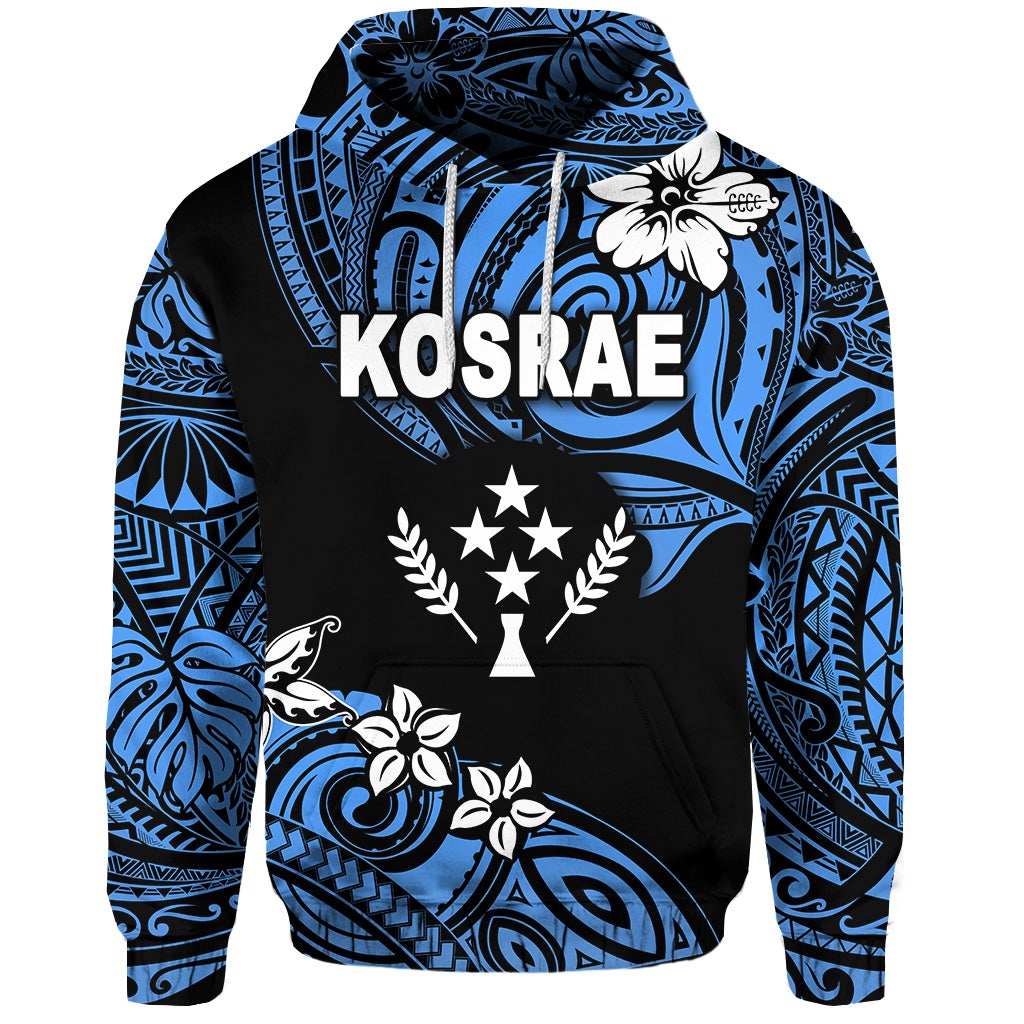 Custom FSM Kosrae Hoodie Unique Vibes Blue LT8 - Wonder Print Shop