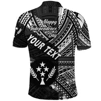 Custom FSM Kosrae Polo Shirt Happy Independence Day Original Vibes Black LT8 - Wonder Print Shop