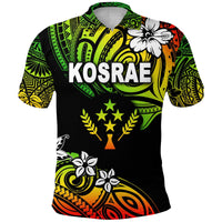 Custom FSM Kosrae Polo Shirt Unique Vibes Reggae LT8 - Wonder Print Shop
