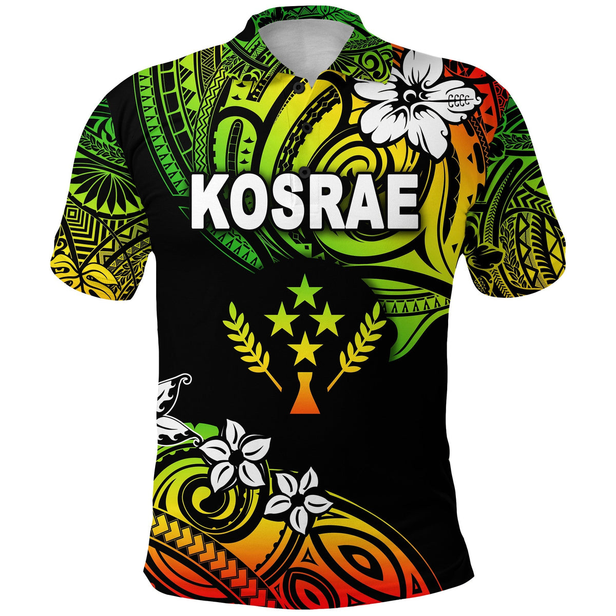 FSM Kosrae Polo Shirt Unique Vibes Reggae LT8 - Wonder Print Shop