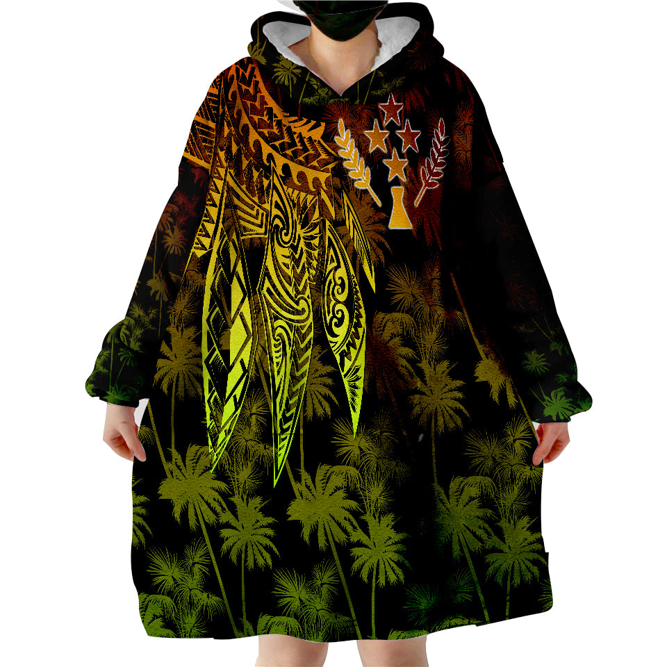 Kosrae Polynesian Reggae Wings Wearable Blanket Hoodie - Wonder Print Shop