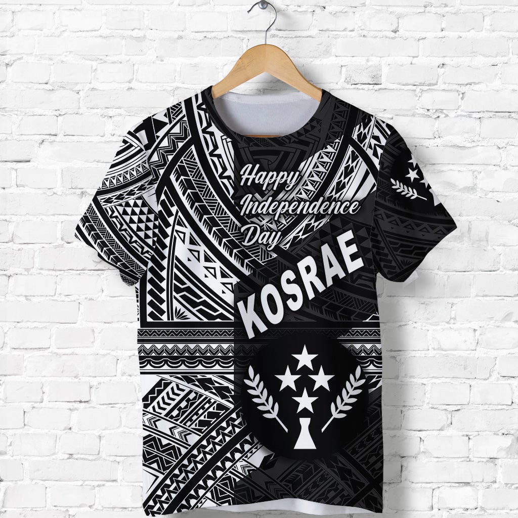 FSM Kosrae T Shirt Happy Independence Day Original Vibes Black LT8 - Wonder Print Shop