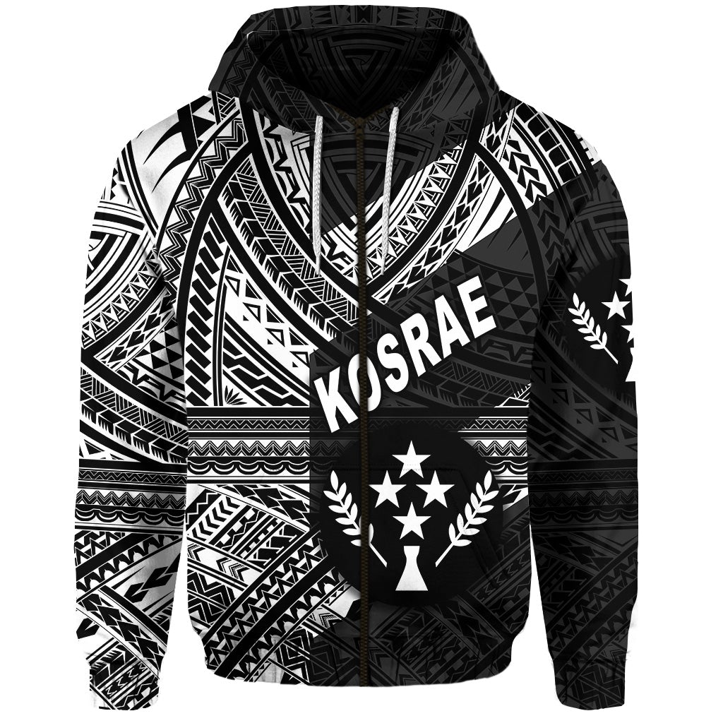 Custom FSM Kosrae Zip Hoodie Original Style Black LT8 - Wonder Print Shop