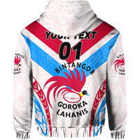 Custom Papua New Guinea Bintangor Goroka Lahanis Hoodie Rugby Original Style White, Custom Text And Number LT8 - Wonder Print Shop
