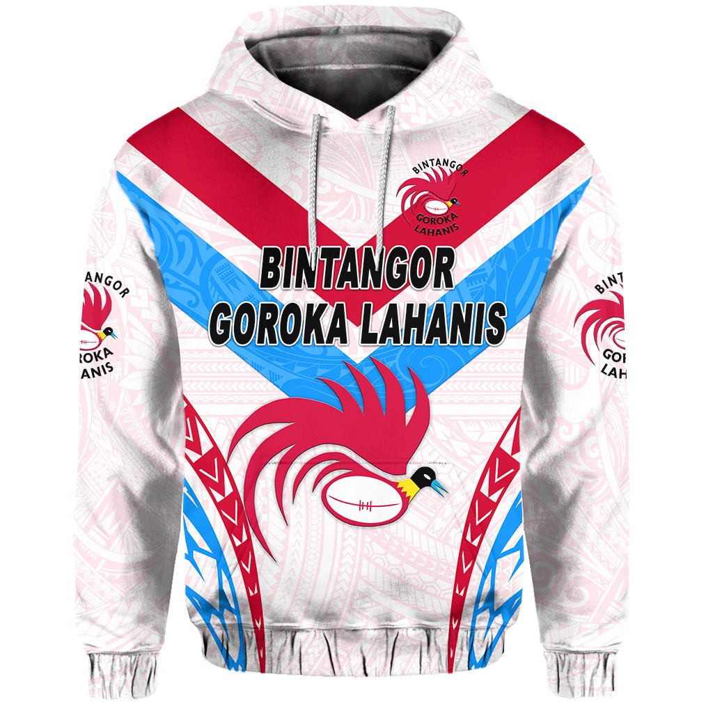 Custom Papua New Guinea Bintangor Goroka Lahanis Hoodie Rugby Original Style White, Custom Text And Number LT8 - Wonder Print Shop