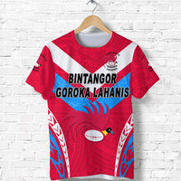 Custom Papua New Guinea Bintangor Goroka Lahanis T Shirt Rugby Original Style Red, Custom Text And Number LT8 - Wonder Print Shop