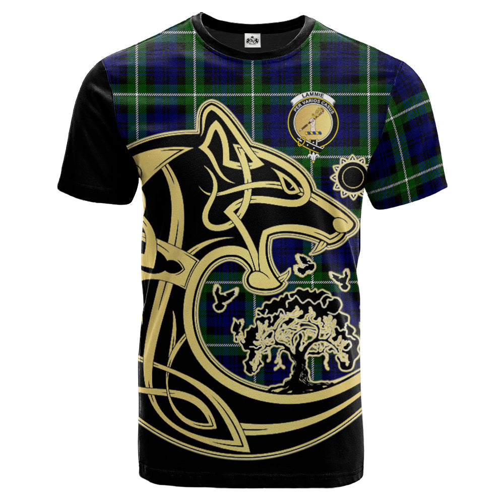 scottish-lammie-clan-crest-celtic-wolf-tartan-t-shirt