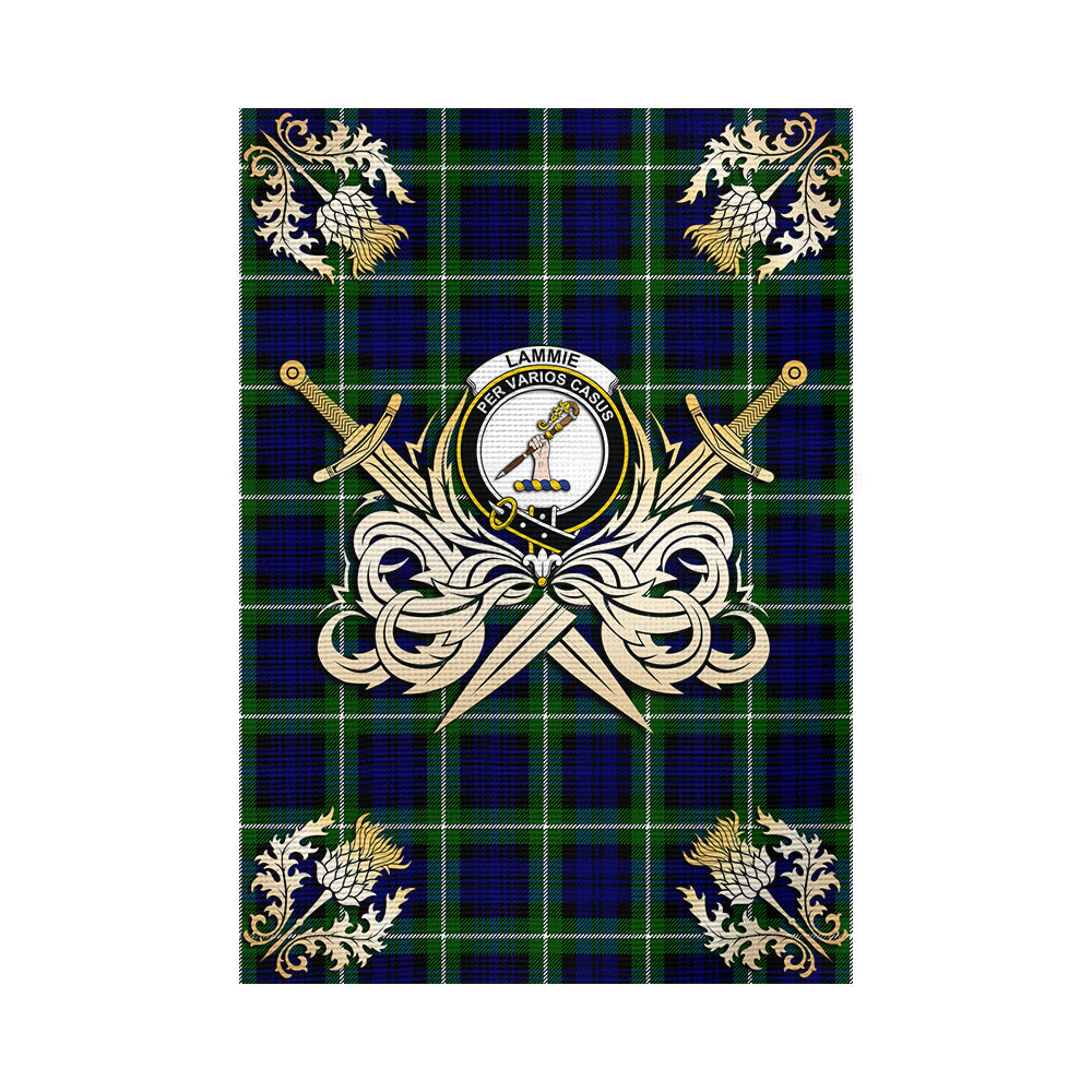 scottish-lammie-clan-crest-courage-sword-tartan-garden-flag