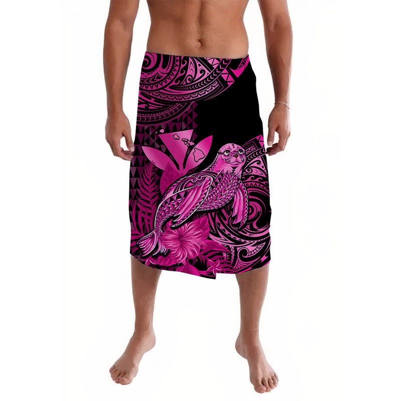 Hawaii Monk Seal Lavalava Polynesian Kakau With Kanaka Pink - Wonder Print Shop