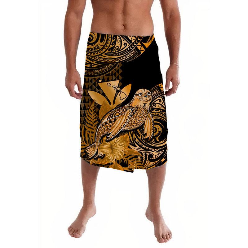 Hawaii Monk Seal Lavalava Polynesian Kakau With Kanaka Gold - Wonder Print Shop