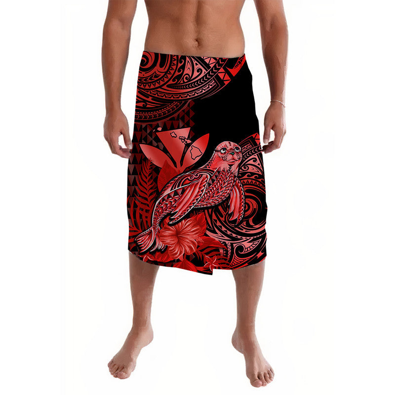 Hawaii Monk Seal Lavalava Polynesian Kakau With Kanaka Red - Wonder Print Shop