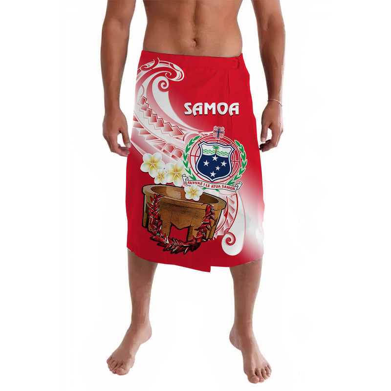 Samoa Lavalava Ula Fala Kava Bowl Plumeria Polynesian Red - Wonder Print Shop