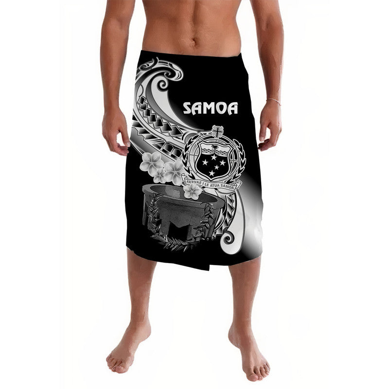 Samoa Lavalava Ula Fala Kava Bowl Plumeria Polynesian Black - Wonder Print Shop