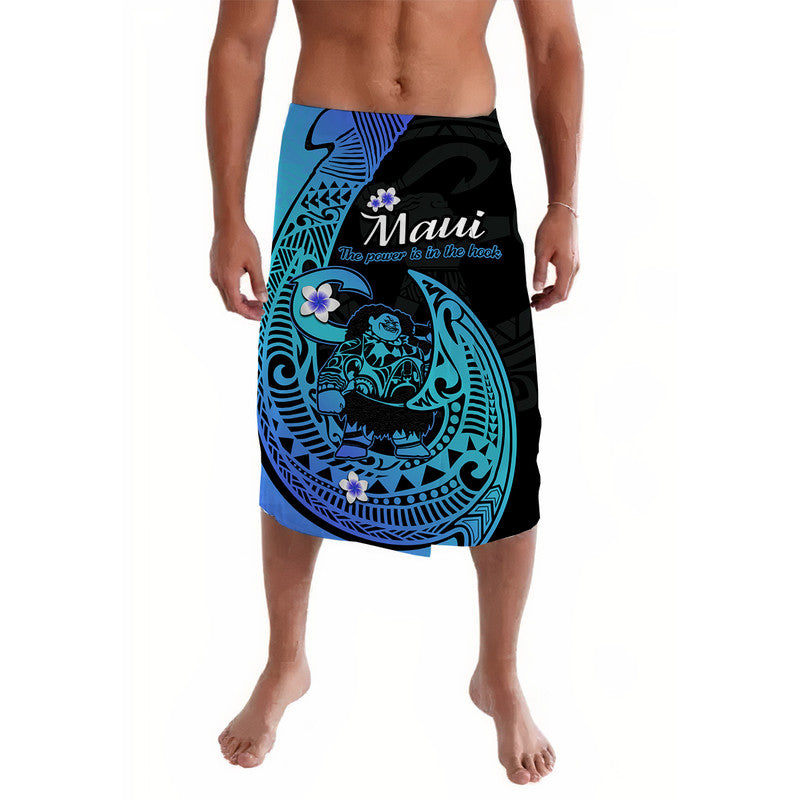 Mauis Fish Hook Lavalava Polynesian Turquoise Gradient Version - Wonder Print Shop