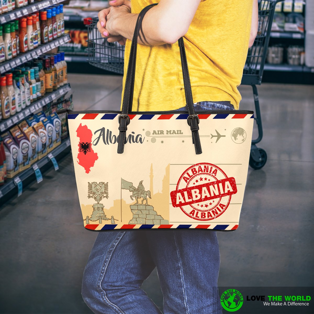 albania-bag-albania-vintage-postcard-large-leather-tote-bag