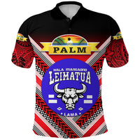 Custom Mate Maa Tonga Polo Shirt Leimatua Bulls Creative Style Red NO.1, Custom Text And Number LT8 - Wonder Print Shop